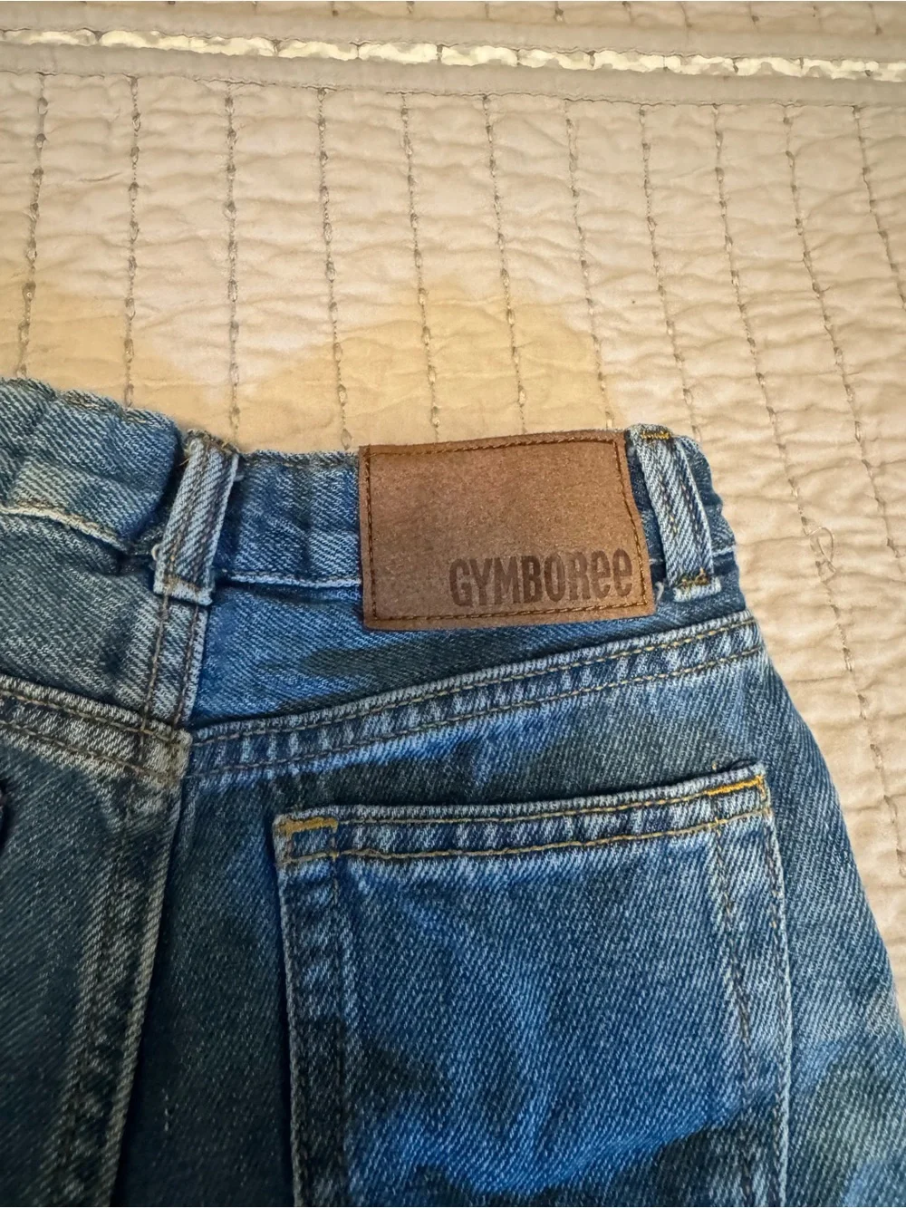 Three pair of Light and Medium Blue Denim Jeans
